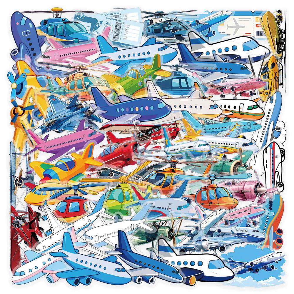 50 Sheets Waterproof Transparent PET Watercolor Stickers for DIY Graffiti and Decoration