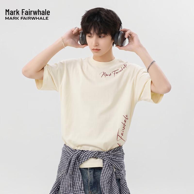 Mark Fairwhale Men's American Letter Print T-Shirt