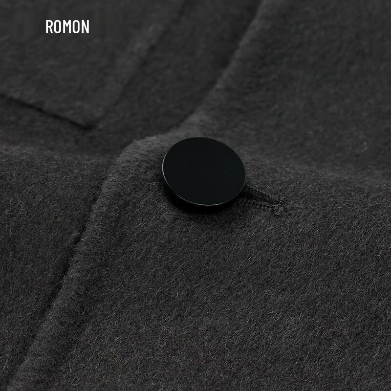Romon Men's Merino Wool Blend Double-Faced Business Casual Short Coat
