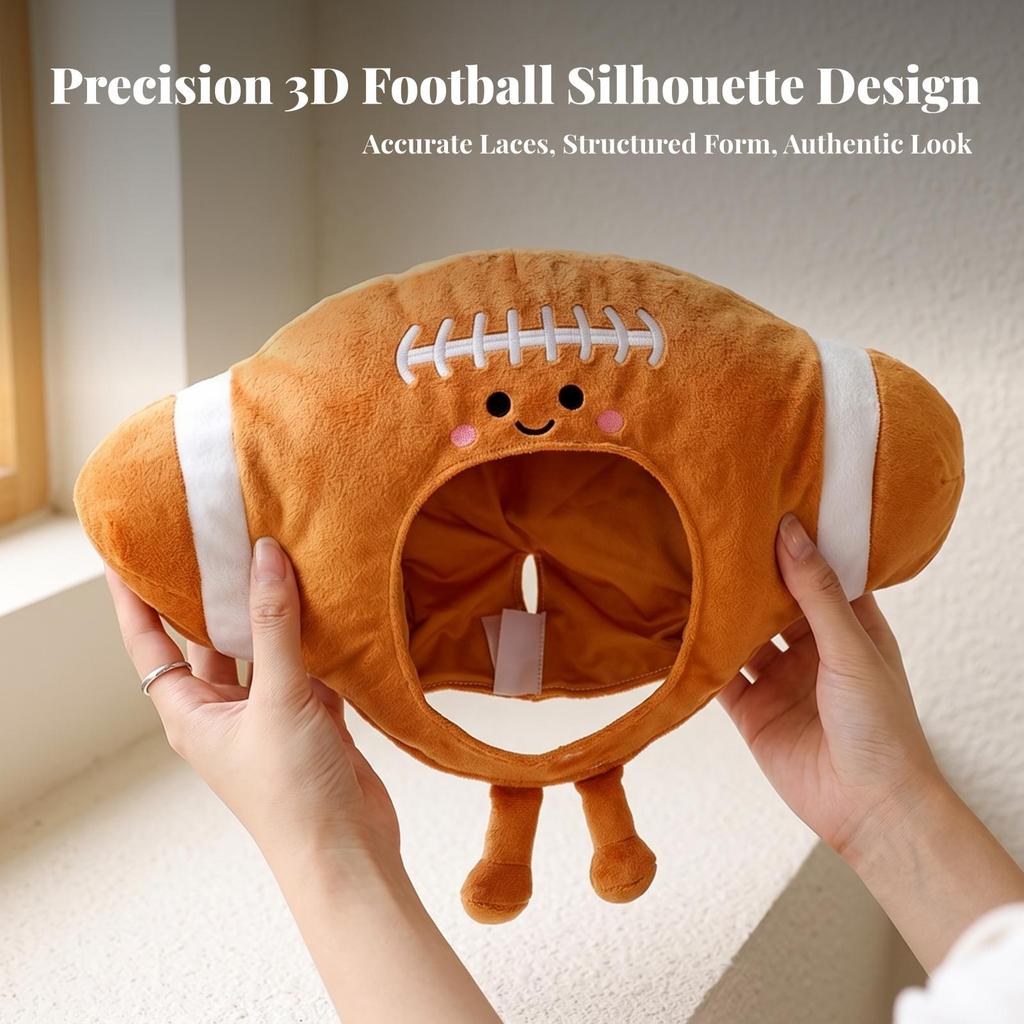 Soft Football Hat Lightweight Headgear Athletic for Sports Fans, Party Goers