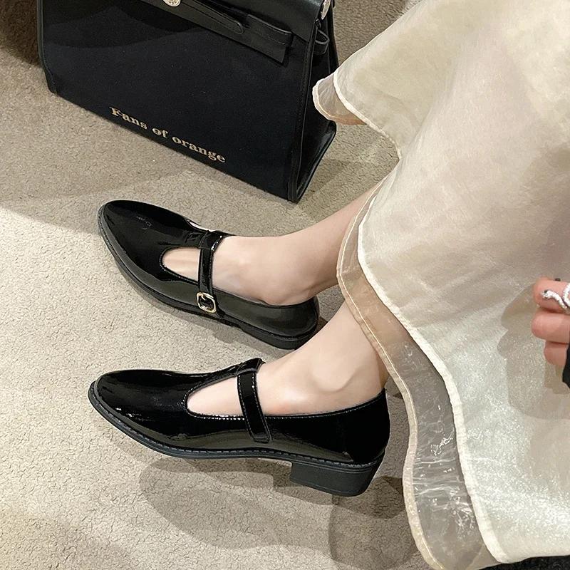 Modă Toamnă Pantofi Mary Janes cu Toc Gros pentru Femei Noi Sexy Rochie de Petrecere Pantofi cu Toc cu Vârf Ascuțit pentru Femei Pantofi cu Toc Adânc pentru Studente și Doamne de Birou