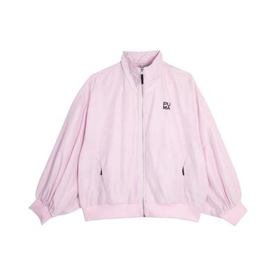 Nfuse Jackets Solid Color Loose Fit Lapel Zipper Jacket Women Jackets Light-Pink 628392-93