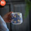 Hi Creative Enamel Color Coffee Mugs Handmade Ceramic Teacups Porcelain High Quality Tea Cup with Cover and Filter Tea Ceremony