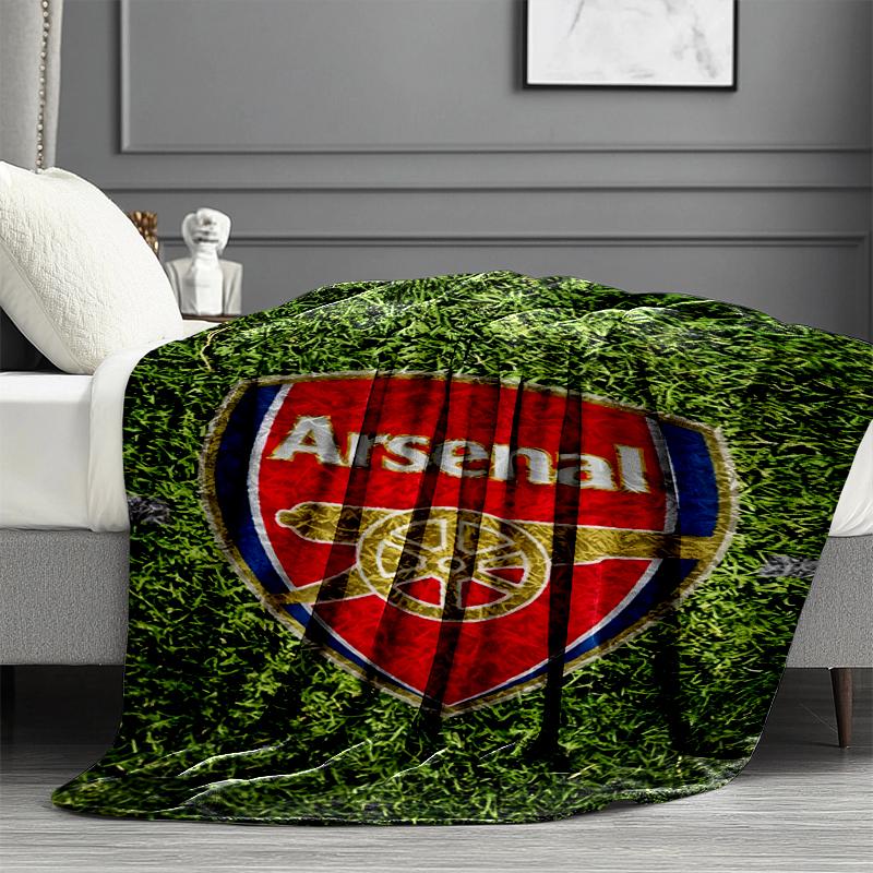 Coperta Stampata Arsenal F.C. - Morbida e Confortevole, per Camera da Letto, Viaggio, Divano, Decorazione Casa - Regalo di Compleanno Natale per Amico