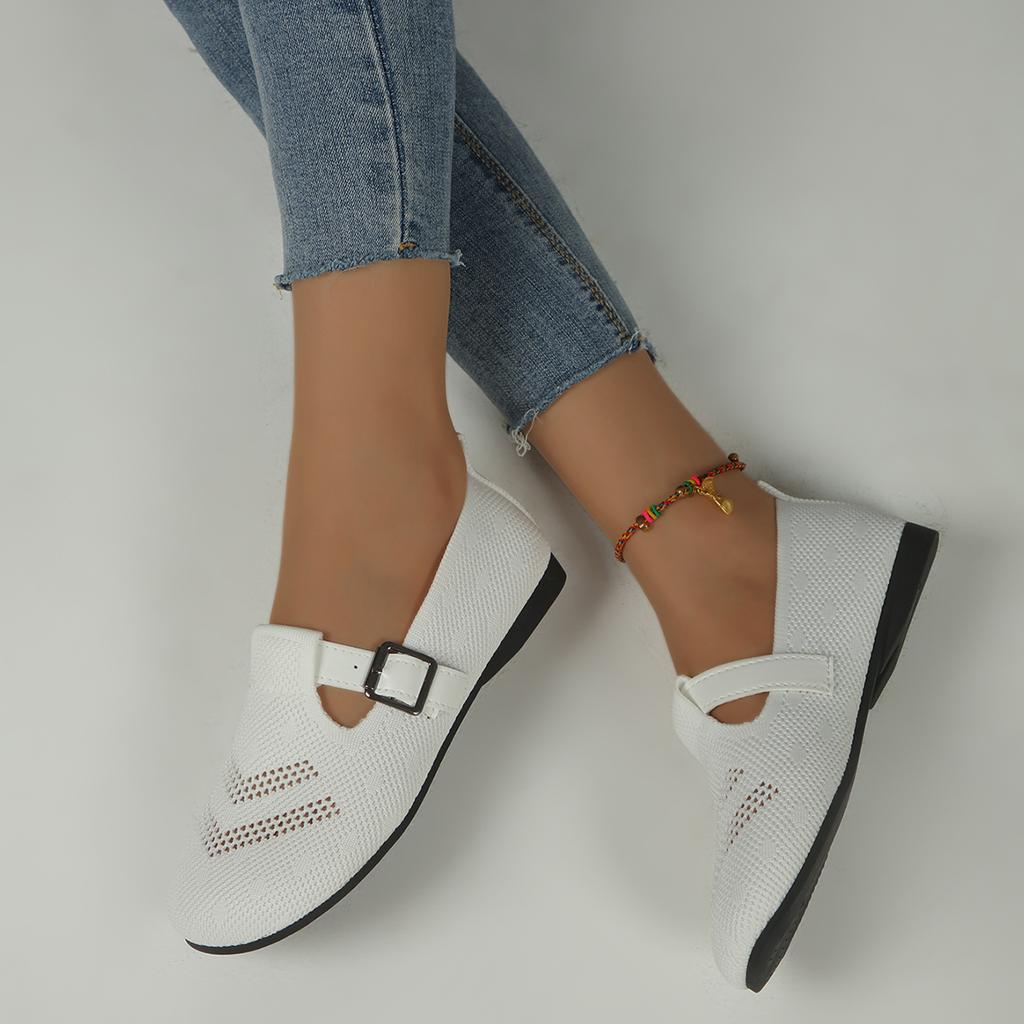 Women Flats 2024 New Mesh Breathable Loafers Shoes for Women Hollow Out Fashion Casual Mom Shoes for Women Zapatos De Mujer