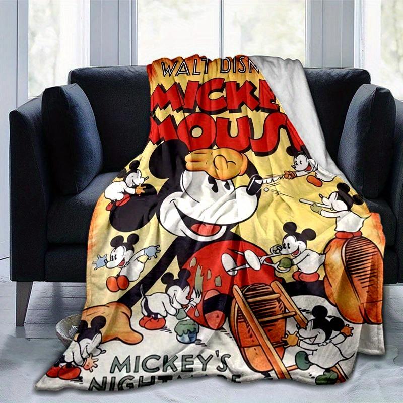 1pc Mickey's Nightmare Blanket Perfect for Home Decor, Couch Blanket, Outdoor, Gift Idea, Flannel Throw, Bedroom, Living Room, Travel, Camping
