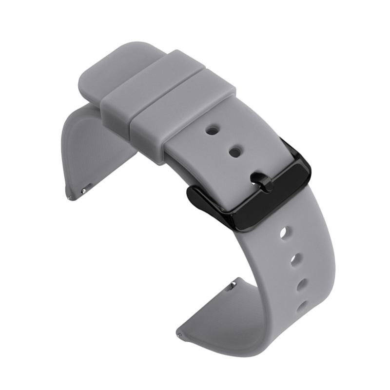 14mm 16mm 18mm 19mm 20mm 21mm 22mm 24mm Liberación Rápida Correa de Reloj de Silicona Suave Pulsera de Goma Impermeable de Repuesto