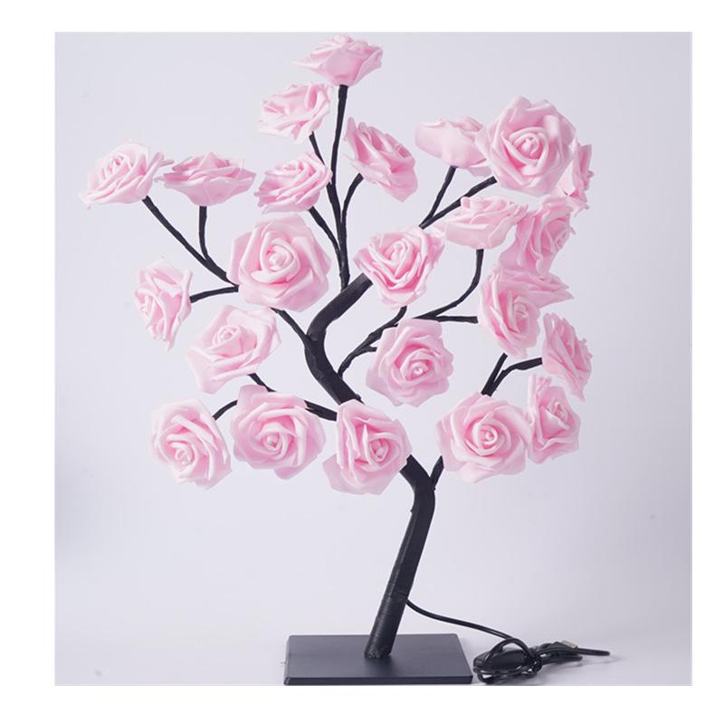 Cherry Blossom LED Rose Tree Light - Decorative Lighting for Christmas, Valentine's Day, and Festivals