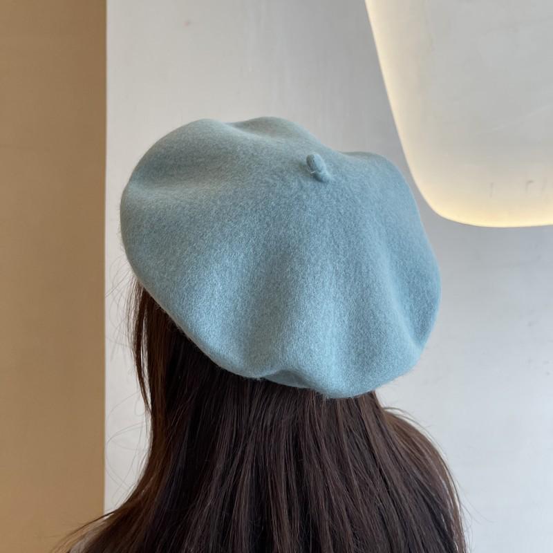 Berretto basco in lana alla moda coreana Beilei: Cappello da pittore versatile Autunno/Inverno