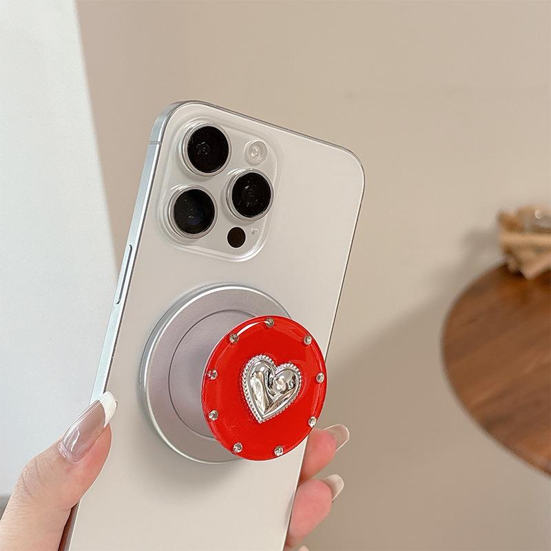Korean Style Magnetic Phone Holder & Ring Stand for Desktop Drama Viewing