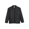 Adidas Originals Ins Coach Jacket Solid Color Zipper Closure Lapel Long Sleeve Cotton Coat Unisex Jacket Black HK9897