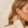 Gold Fake Piercing Earrings Water Drop Ear Cuff Jewelry Vintage Multilayer Hollow Ear Clips  Women