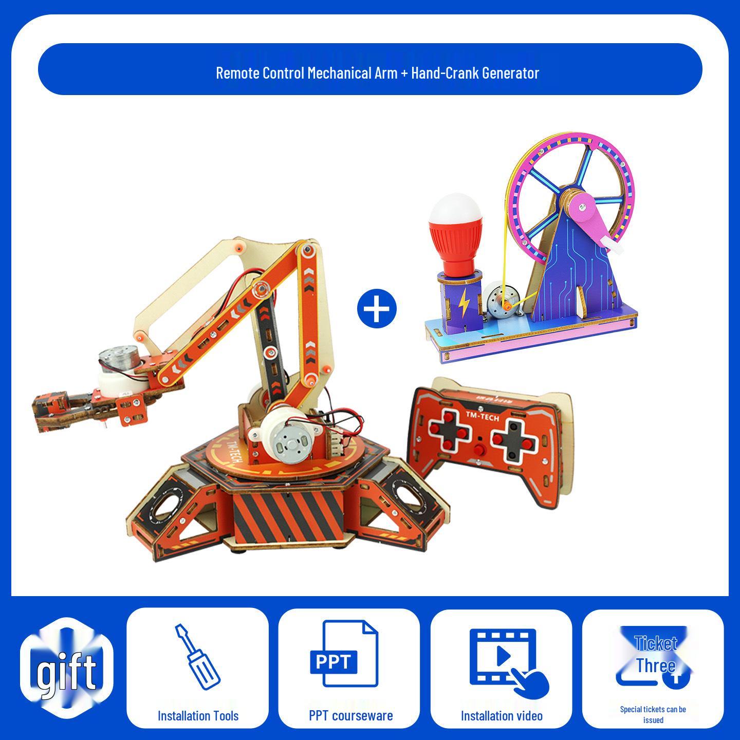 

Remote Control DIY Mechanical Arm Kit for Kids