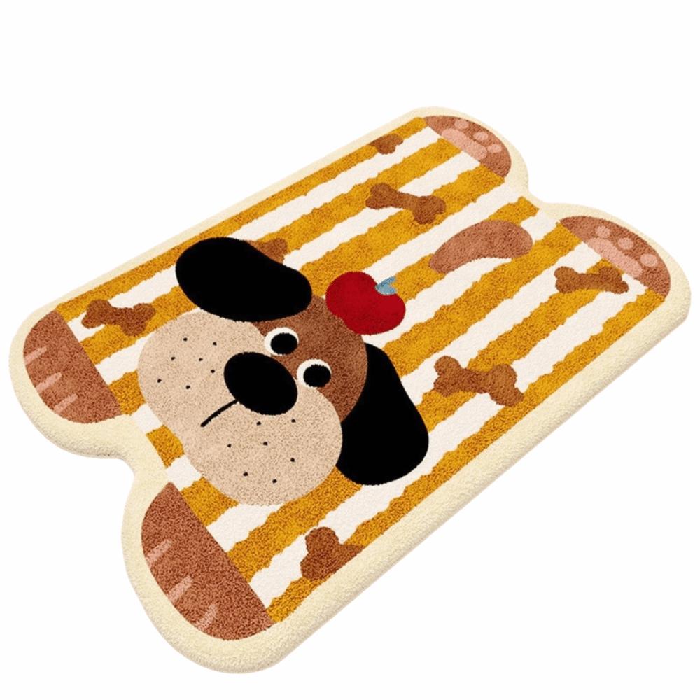 Material Bathroom Floor Mat Cartoon Design Water Absorption Foot Mat Irregular Shaped Non-Slip Toilet Carpet Bathroom Use