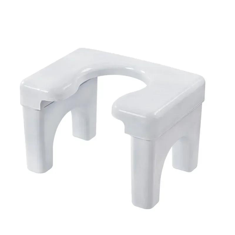 Squatting Toilet Stool Chair Non Slip Thick Household Widen Panel Sturdy Rounded Edge Easy To Wash Potty Chairs for Bathroom