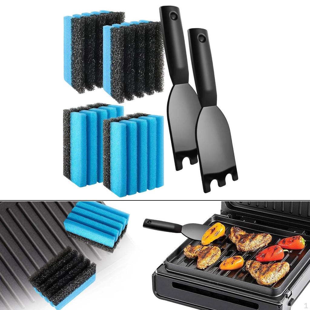 Cleaner Set: Versatile, Non-slip, for Removing Stubborn Grill Residue.