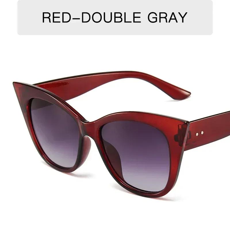Modne okulary przeciwsłoneczne Cat Eye damskie Vintage ponadgabarytowe gradientowe okulary przeciwsłoneczne odcienie damskie luksusowe okulary przeciwsłoneczne UV400