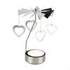 62KD Metal Spinning Tea Lights Holder Creative Rotating Candlestick Ornament