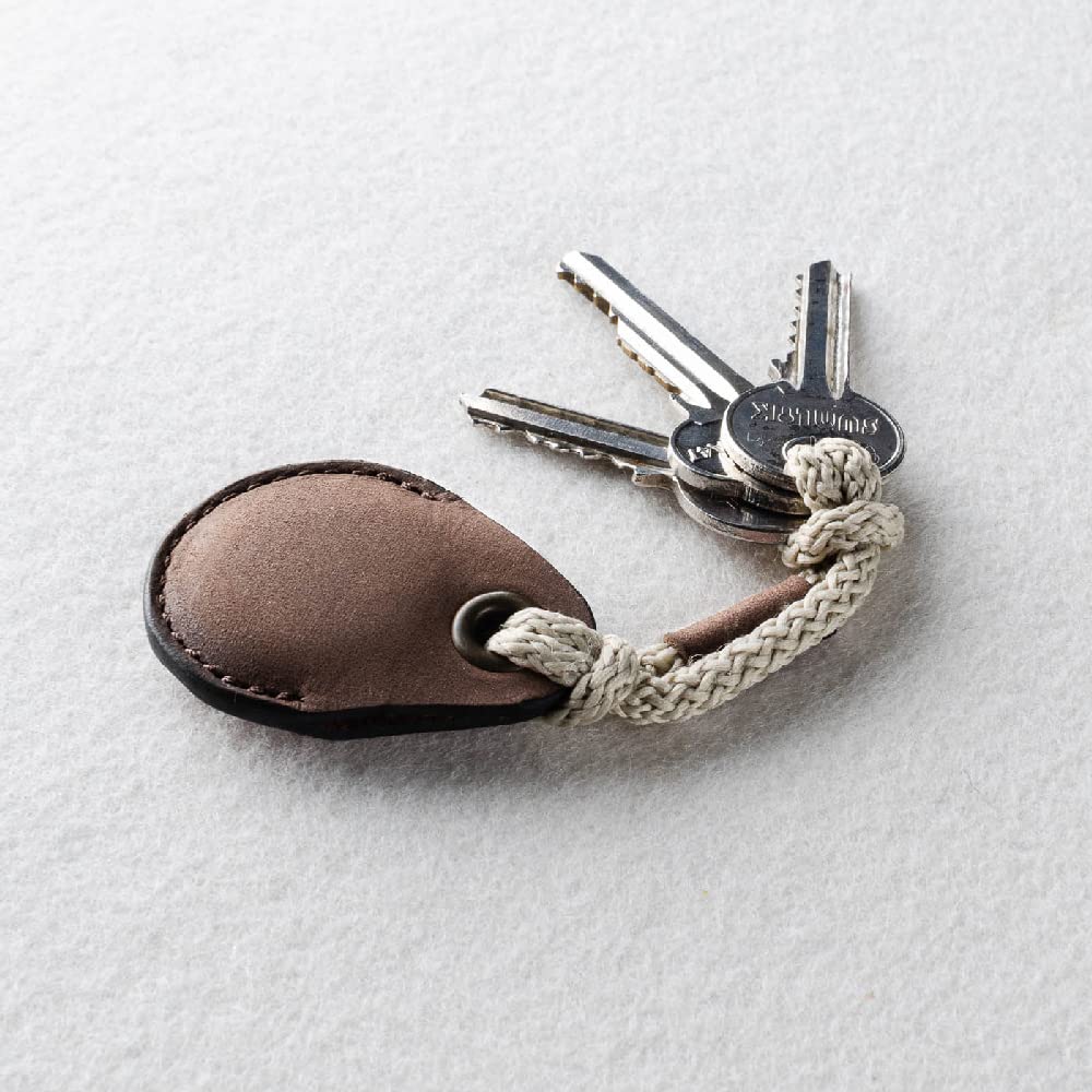 Crazy Horse Craft Brand AirTag Case Genuine Leather Cover Protective AirTag Wood Brown AT-WB