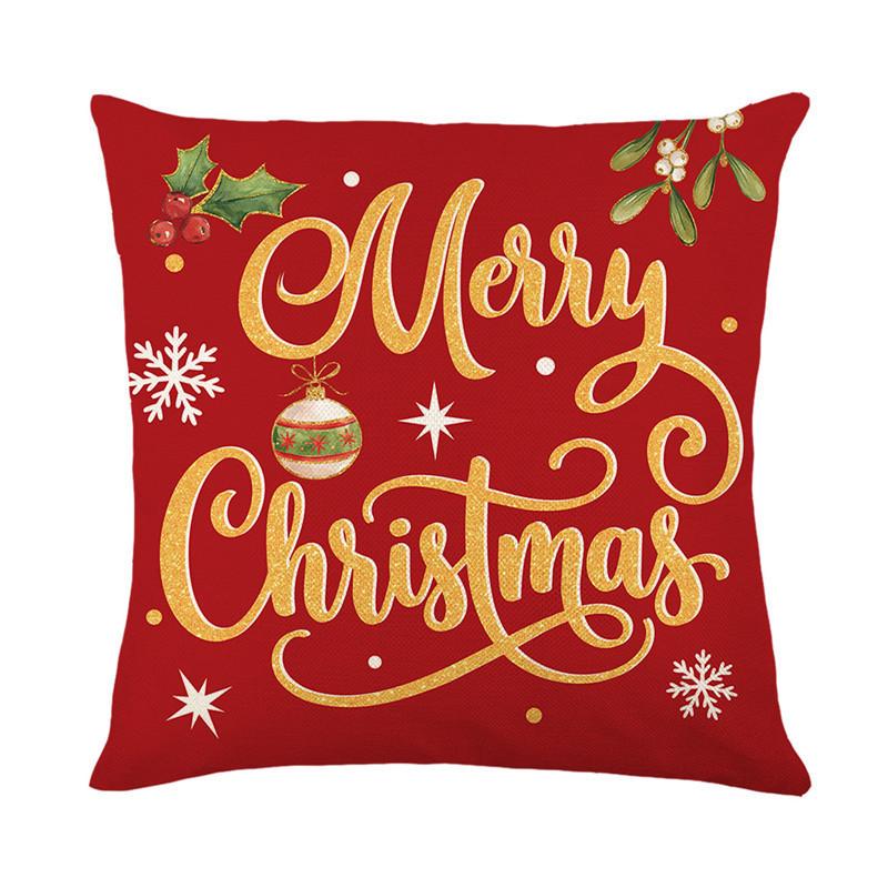Christmas pillow cover digital printing cushion Christmas theme sofa pillow