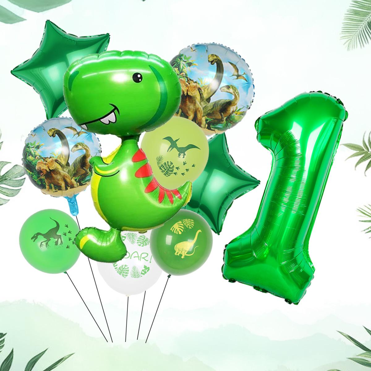 

1 набор из фольгированных шаров в виде динозавра и звезд, латексные шары в юрском стиле, украшения для детского дня рождения Other