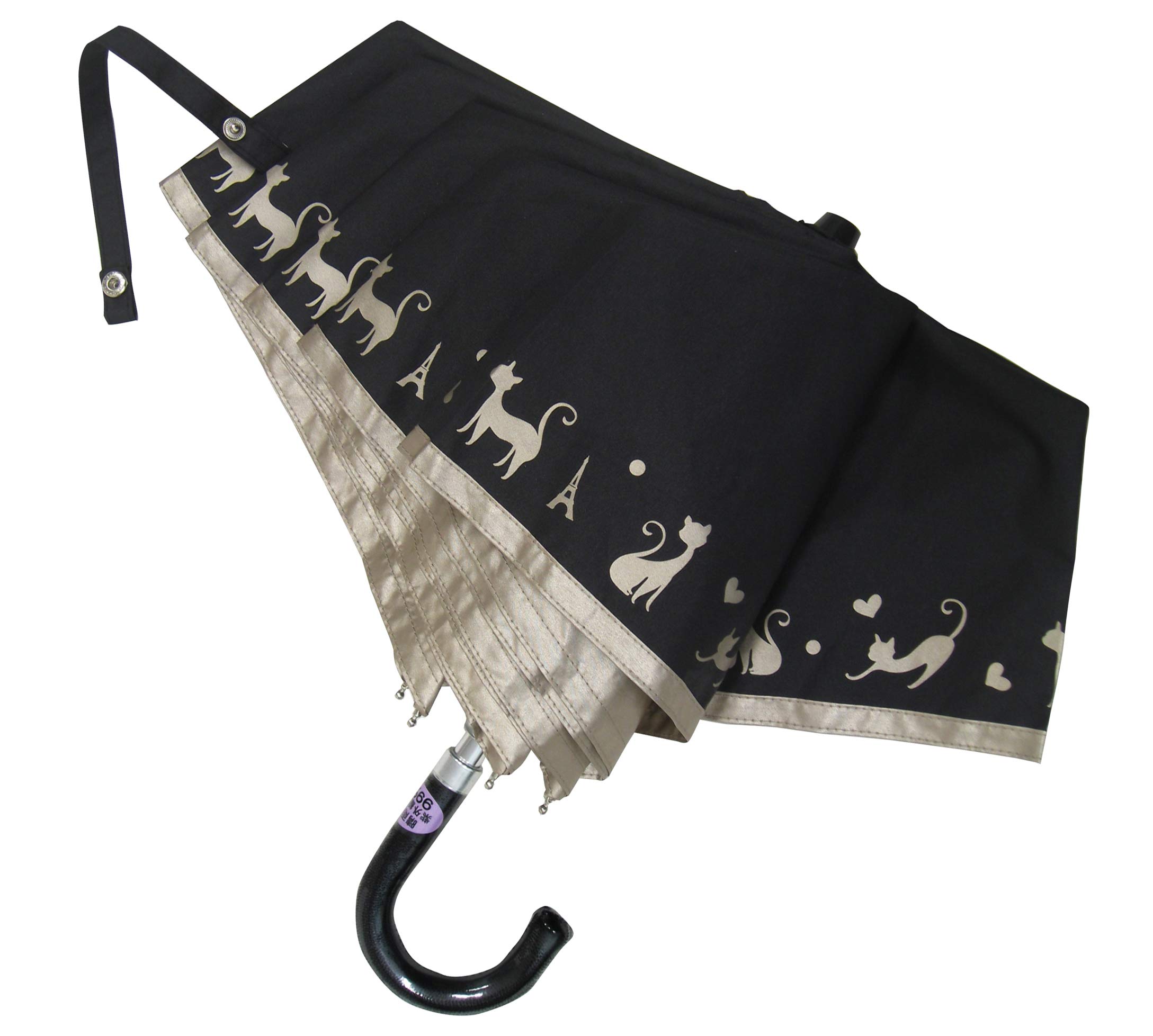 

Магазин Okamoto Харадзюку Зонт от солнца Защита от УФ-лучей 100% Затемнение Складной Полное затемнение Легкий Зонт для Солнечных и Дождливых Дней Степень защиты от УФ-лучей чёрный