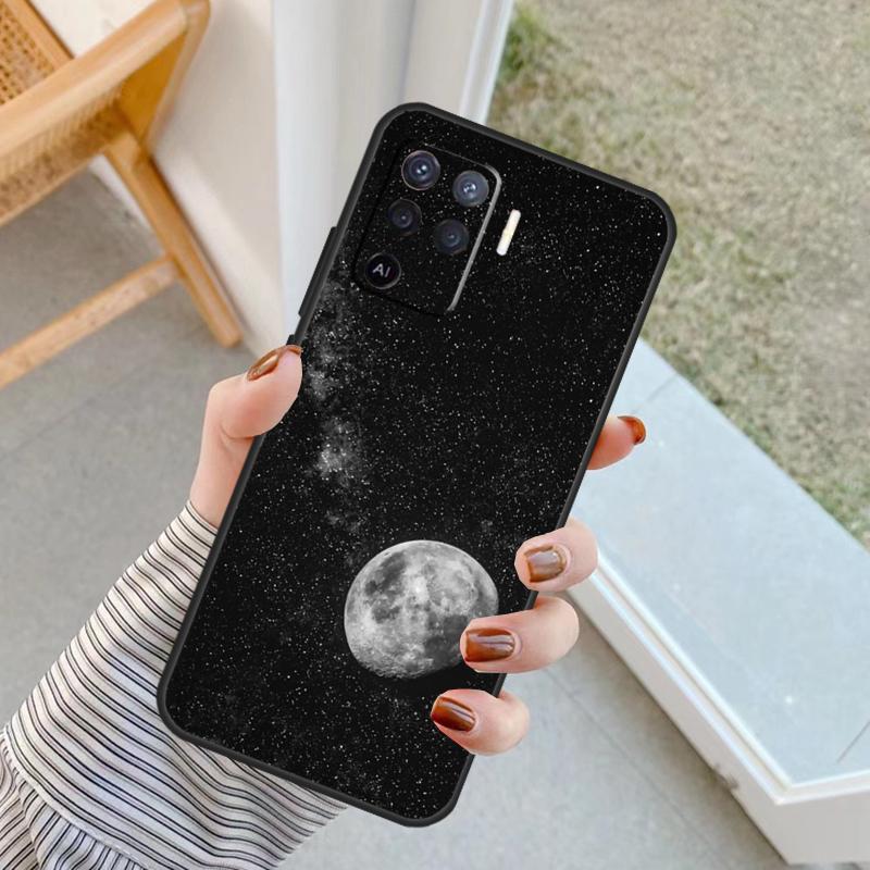 Space Sky Moon Case For Oppo A5 Pro A15 A17 A57 A77 A18 A38 A58 A78 A98 A94 A74 A54 A40 A60 A80 A16 A76 A96