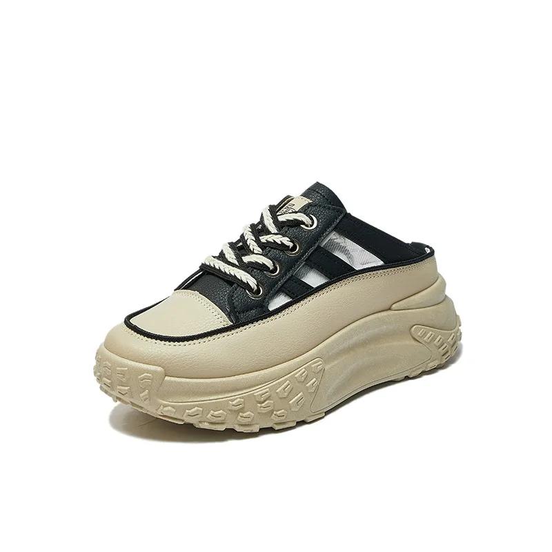 2025 Ladies Shoes Closed Toe Women's Slippers Roman Thick Bottom Best Seller Hollow Out Lace-up Comfortable Casual Shoes