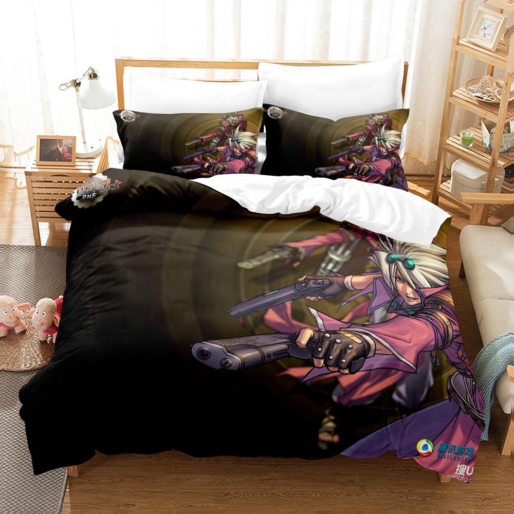 Fashion 3d Print Game Dunge & Fighter Female Magician Bedding Set Single Double King Bed Set Children's Bedroom Duvet cover Set