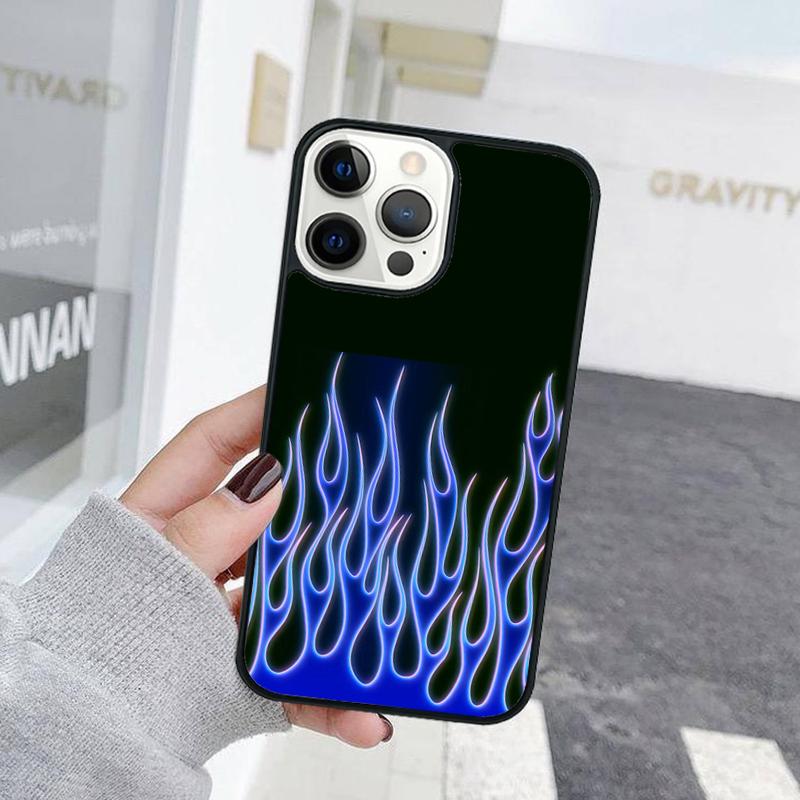 Matte Flames Phone Case For iPhone 17 Air 15 16 Cover  11 13 14 Pro Max 12 Plus Max Fundas