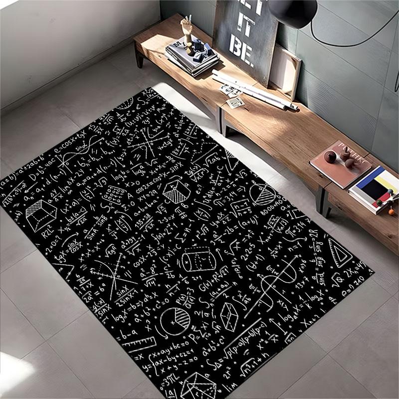 Mathematical Formula Pattern Carpet suitable as a non-slip mat for the living room or bedroom sofa