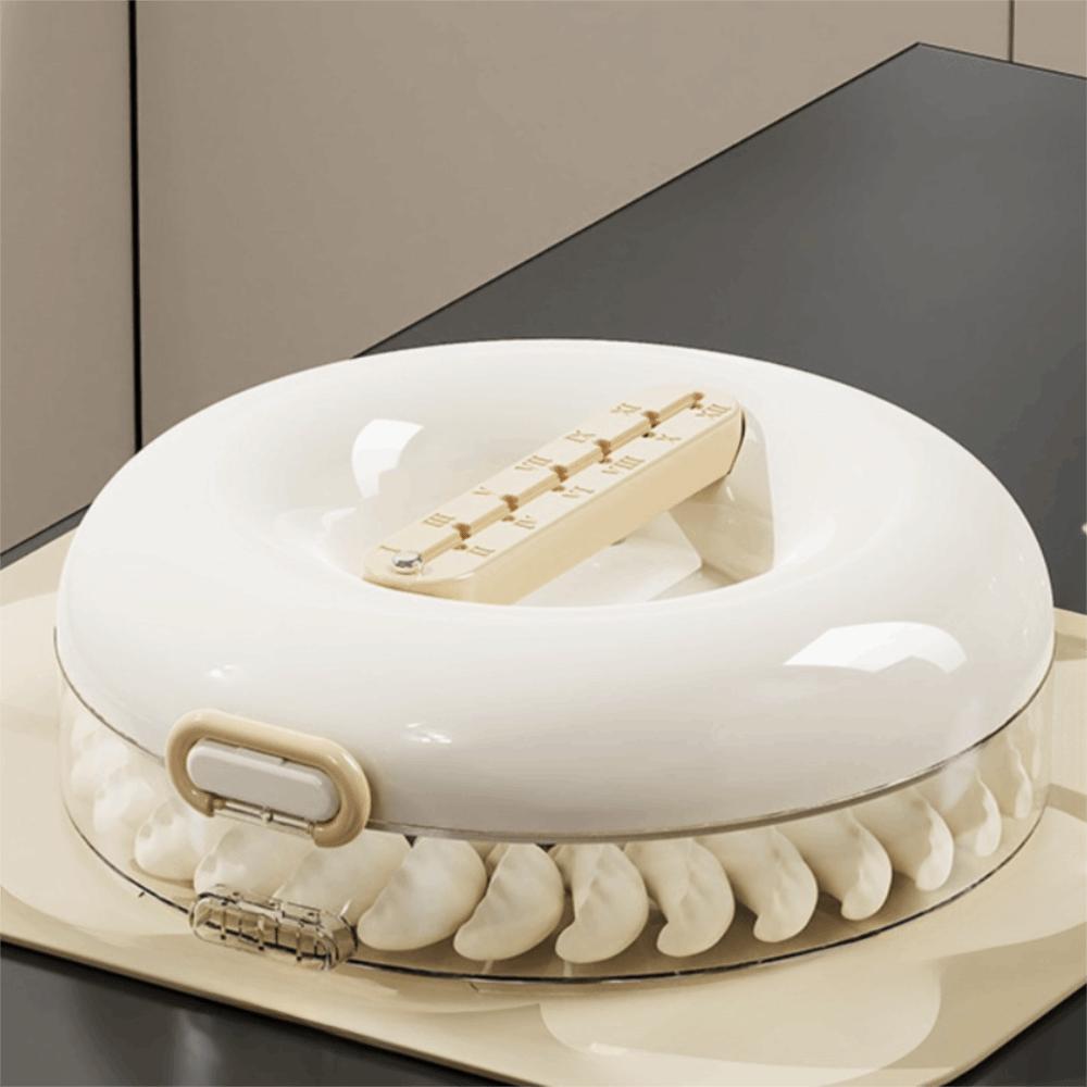 

Multilayer Dumplings Box Stackable Transparent Food Storage Container Airtight Lid Timeable Frozen Special Box Keep Fresh
