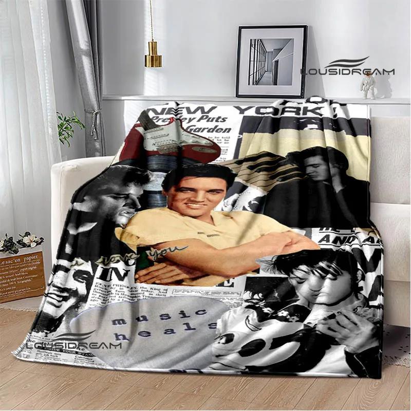 E-Elvis-Presley Retro print deken dekens voor bedden Picknickdekens Flensdeken Zachte en comfortabele deken verjaardagscadeau