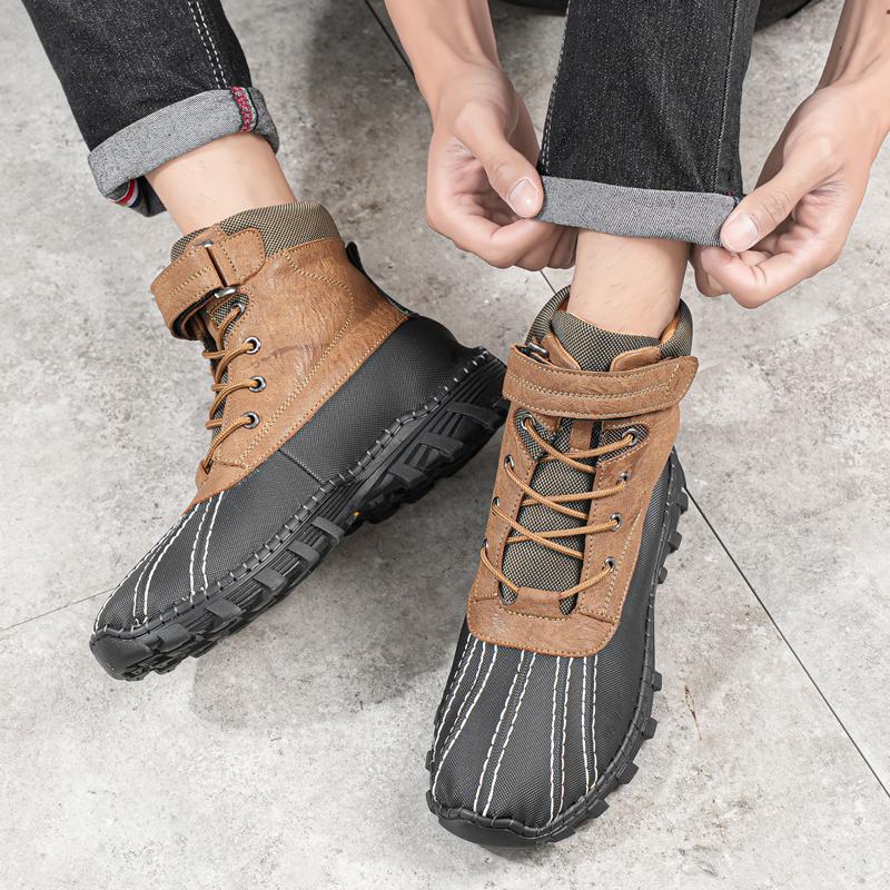 Men Boots High Quality Men's Motorcycle Boots Outdoor Men's Boots Hiking Shoes Fashion Sneakers