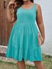 European & American Plus Size Sleeveless A-line Midi Dress for Spring/Summer 2025