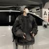 Men's Retro Denim Hooded Sweatshirt Jacket – Washed Distressed Look for Autumn/Winter