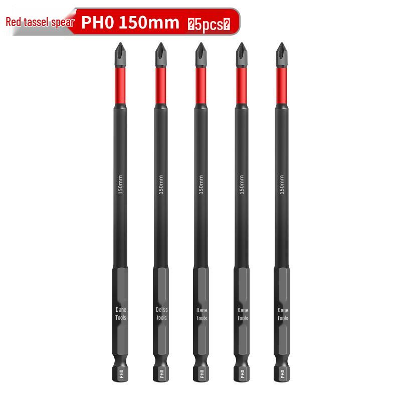 PH0 Tungsten Steel Phillips Bit: Magnetic, Impact Resistant, Non-Slip Screwdriver, Hex Shank for Electric Drill
