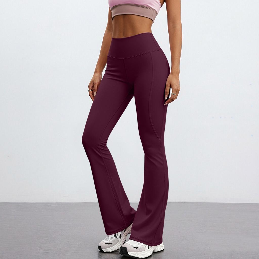 Modne Damskie Seksowne Spodnie do Jogi Wysoki Stan Krzyżowe Szerokie Nogawki Kolorowe Spodnie Treningowe do Jogi