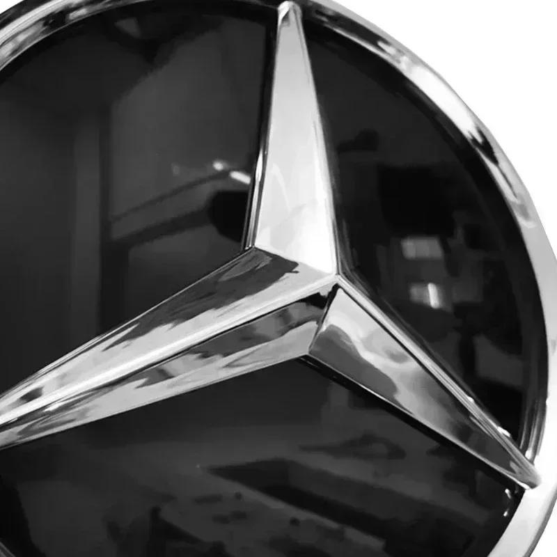 For Mercedes-Benz W164 ML-class Before 2013 185mm 3D ABS Logo The Front Grille Star Logo Badge Mirror Bottom