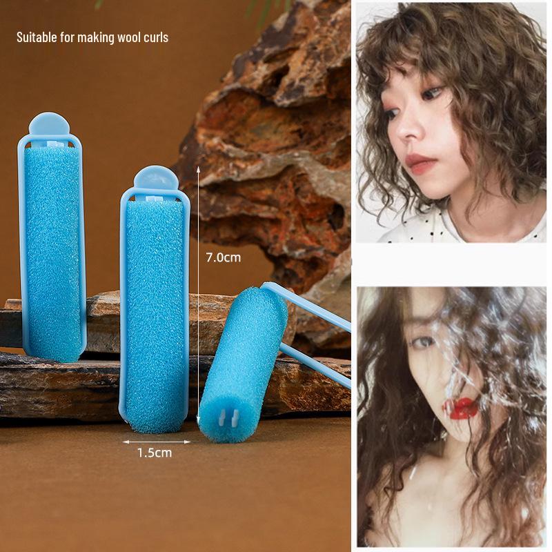 

No-Heat Self-Grip Sponge Hair Curlers, 7x1.5cm, Non-Damaging Curlers