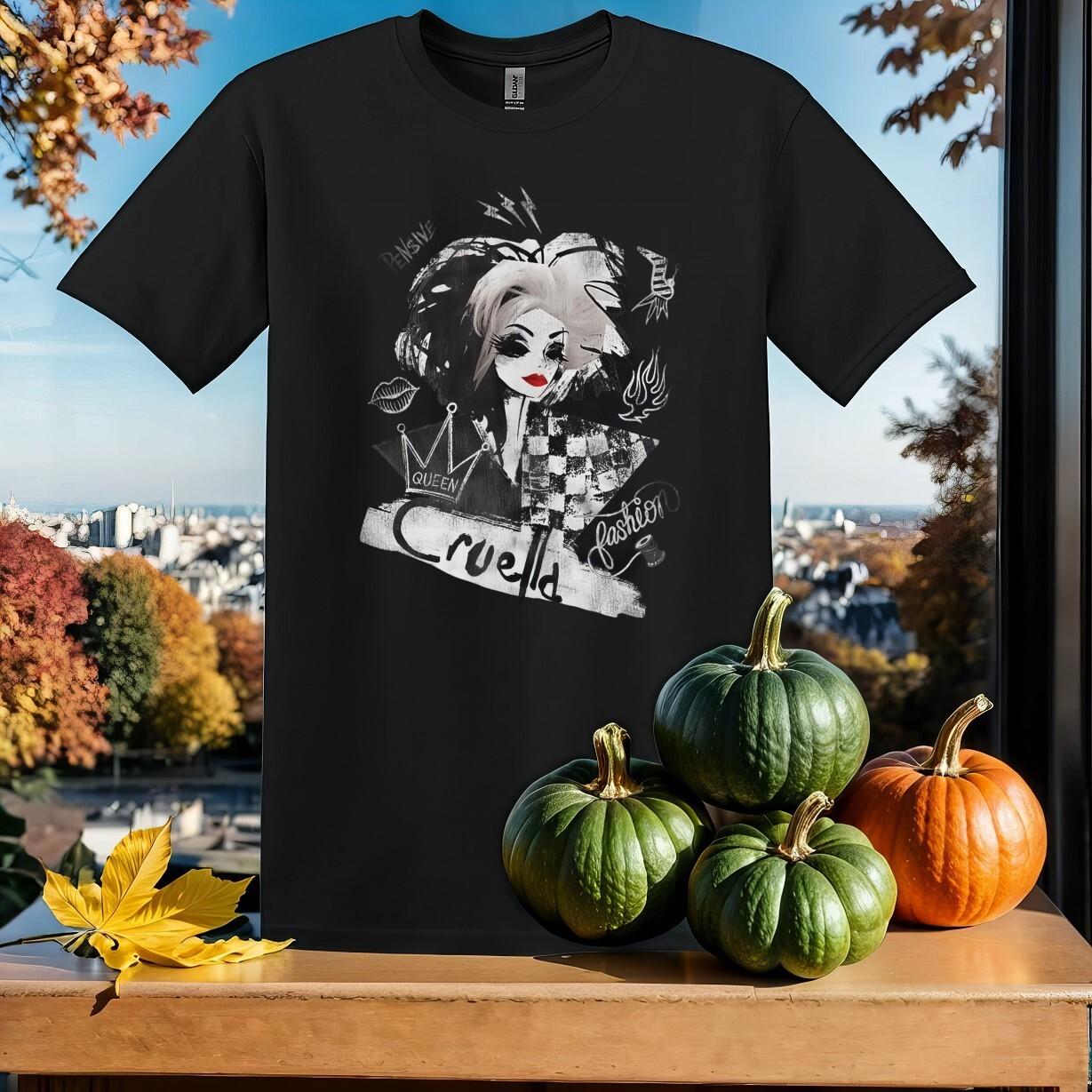 Disney Cruella Artsy Shirt T-shirt T shirt Men Women Unisex Tshirt SY126 S
