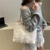 White beautiful lace handbag new fashionable sweet casual versatile shoulder underarm tote bag
