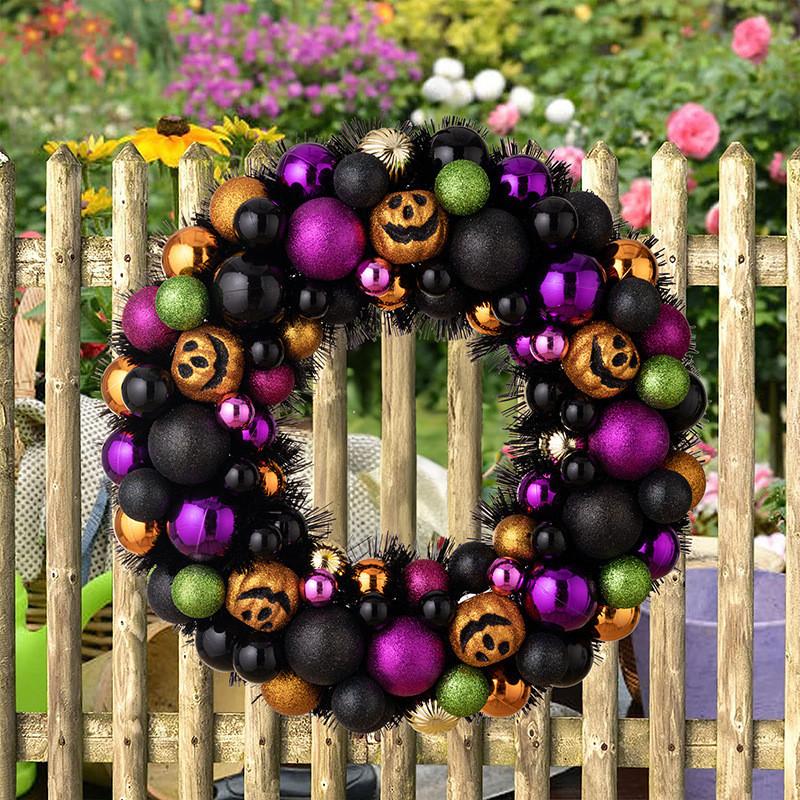 Enchanting Pumpkin Halloween Wreath Beautifully Designed For Fall Festivities And Decor