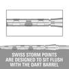Target Darts Swiss Storm Onyx Dart Points Set of 3 26mm 30mm 35mm Silver Gold Black Replacement Steel