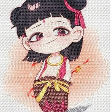 

Large Size 30X40 Diamond Painting Nezha Cartoon Diamond Point Diamond Stretch Frame Painting Handmade Diy Diamond Sticker L651611