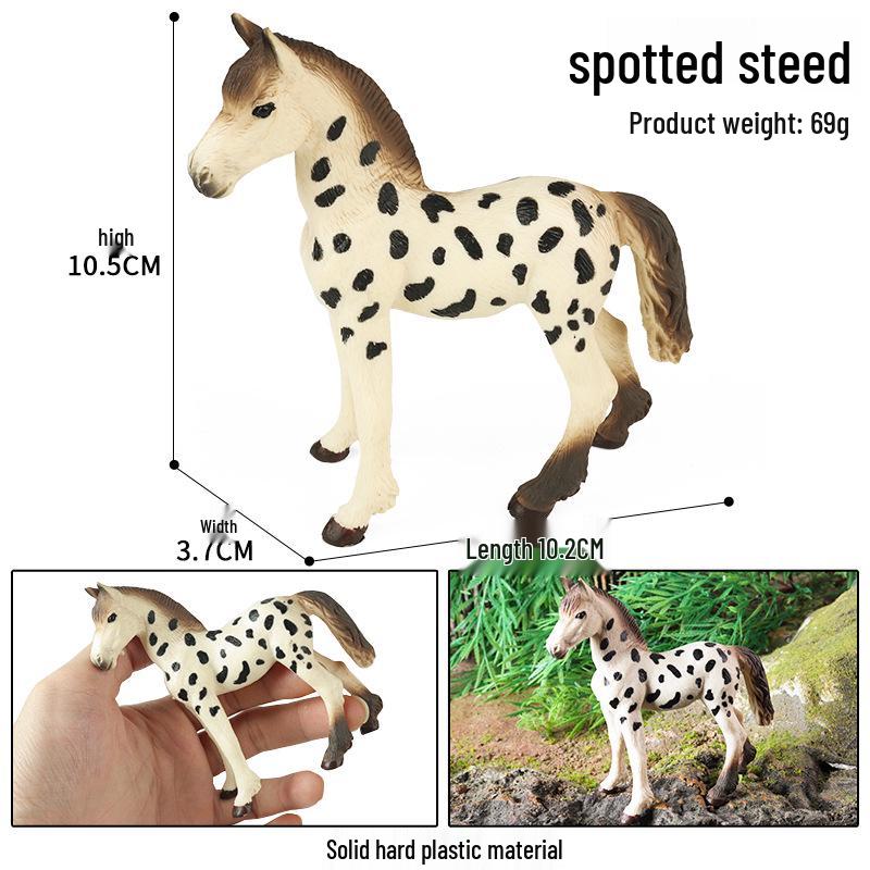 Children's Farm Animal Simulation Model: Appaloosa, Arabian, and Yellow Horse Toys