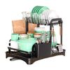 Fashionable 2 Tiers Dish Holder Designs for Space Saving Utilization In Kitchens Supplies Includes Drips Display Tray