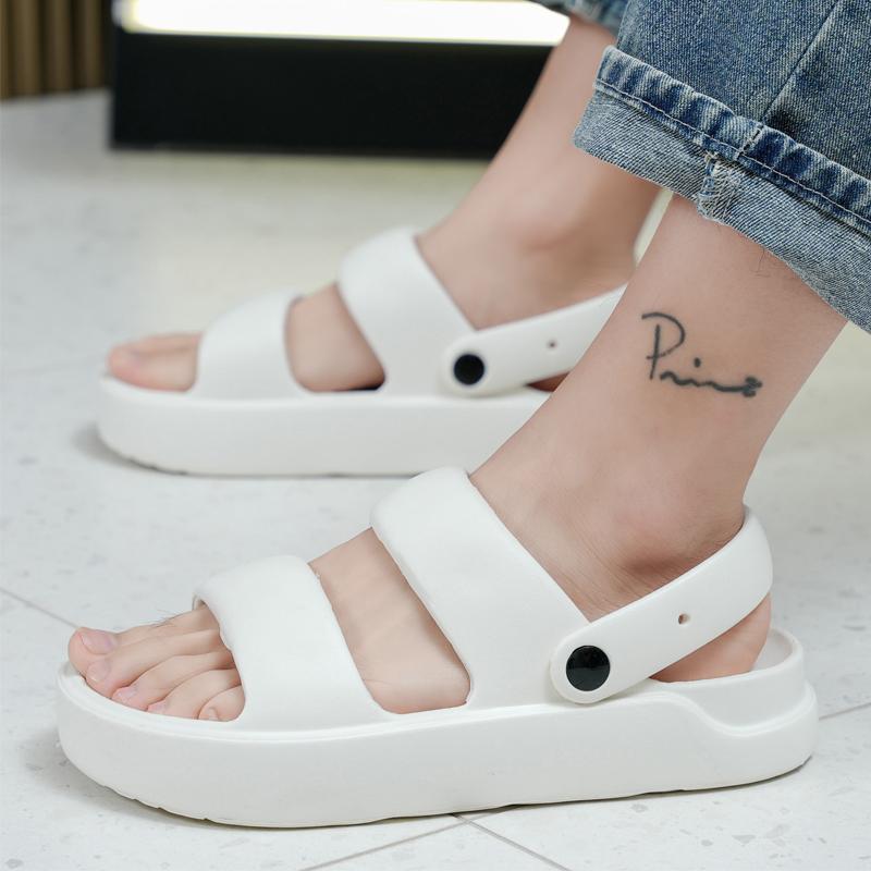 Summer Simple Durable Men s Sandals, Breathable Casual Business Beach Shoes Thick-Soled Non-Slip Soft-Soled Shoes 35-36