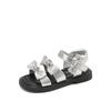 Size 26-37, children's sandals 2025 new summer girls' princess shoes soft-soled older children's summer shoes ballet leather shoes