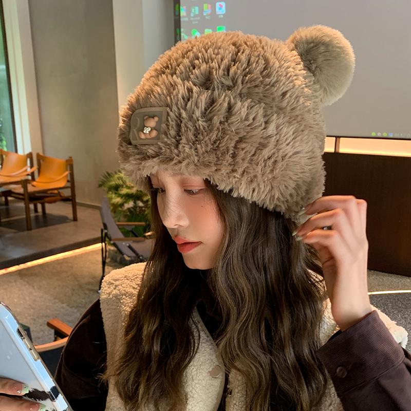 Cheap Cute Warm Beanie Winter Women Fur Hat